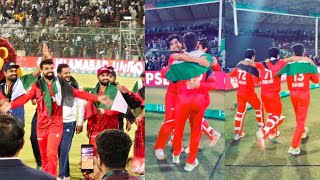 Islamabad United Heart winning celebration with Palestine flags after winning PSL Final [upl. by Birkle]