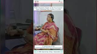 Health Talk on Cervical Cancer Elimination Day by Dr Indraja Achanta MS OBG – 18112024 [upl. by Liag989]