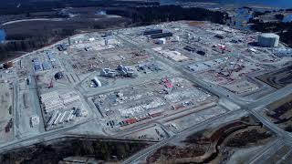 LNG Canada Kitimat Construction Update April 2022 [upl. by Oberg]