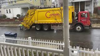 Capitol Waste Services 261 Mack TerraPro Heil PowerTrak RL on Trash in Everett [upl. by Lizned]