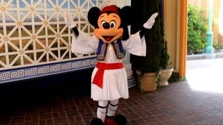 Mickey Mouse Greets Us in Fustanella  Opa A Celebration of Greece at the Disneyland Resort [upl. by Ganiats]