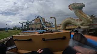 Klotti Park Zum Rittersturz Water Coaster POV April 2024 [upl. by Kanal]