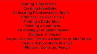 Phineas and Ferb theme song lyrics [upl. by Orsa]