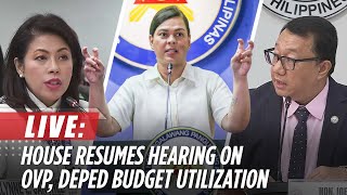 LIVE House resumes hearing on OVP DepEd budget utilization  November 25 [upl. by Artkele78]