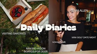 Daily Diaries Mini golf date night ⛳️  bakeries 🥖 and 2025 vision boards ✨ [upl. by Amadeo385]