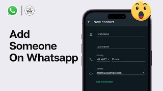 How To Add New Contacts on WhatsApp [upl. by Rochemont218]