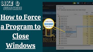 How to Force a Program to Close Windows [upl. by Yasibit31]