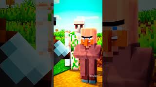 Villagers VS Pillagers😂minecraft shorts [upl. by Adley]