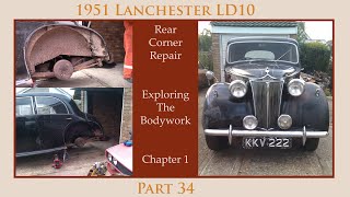 1951 Lanchester LD10  Rear Corner Repair [upl. by Gertrude]