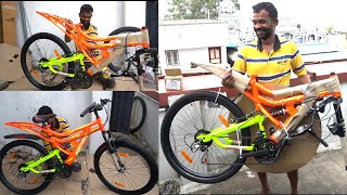 HERCULES CX70 Dual Suspension 18 Speed Mountain Gear Cycle Unboxing amp Assembling  MTB Only Rs 8000 [upl. by Standush]