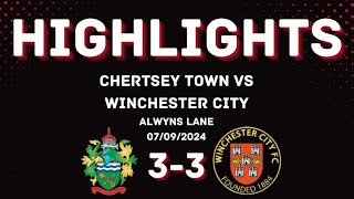 Match Highlights  Chertsey Town 33 Winchester City [upl. by Anirda]