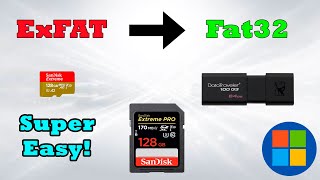 How to Format SD card or USB drive to FAT32 easy and quick [upl. by Emolas]