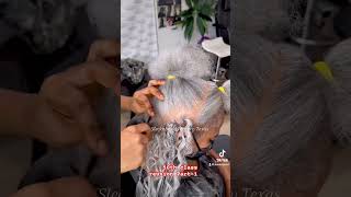 braids hairstyles haircare knotlessbraids twiststyles greyhair gray curls how to do [upl. by Udenihc]