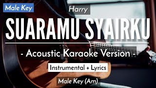 Suaramu Syairku Karaoke Akustik  Harry Male Key [upl. by Otsenre145]