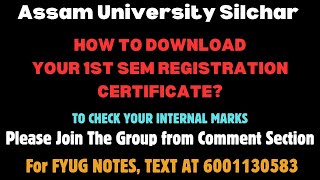 STEPS TO DOWNLOAD REGISTRATION CERTIFICATE  1ST SEMESTER REGISTRATION CERTIFICATE  KALI CHARAN DEB [upl. by Yeldah]