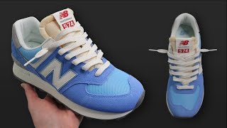 HOW TO LOOSELY LACE NEW BALANCE 574 — Easy Loose Lace Tutorial [upl. by Ettenel]