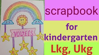 Scrapbook book ideas  how to make an easy scrapbook  scrapbook activity  english project vowels [upl. by Burack]