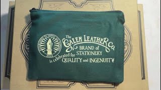 Galen Leather unboxing Pen Tray and Crazy Horse Leather Zip Wallet [upl. by Lisle]