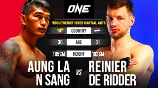 Aung La N Sang vs Reinier de Ridder  Full Fight Replay [upl. by Adlee]