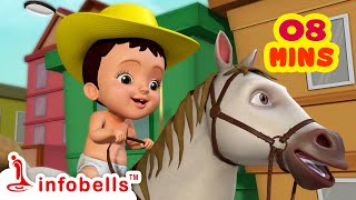 টক টক ঘোড়া টক টক  Horse Song  Bengali Rhymes for Children  Infobells [upl. by Nahtad]