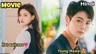 Movie  Young master of a rich family got a crush on a poor hot waitress 😍  Explain in Hindi [upl. by Ecydnac]