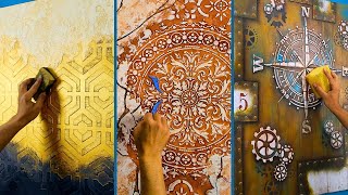 3 new genius ways to use putty to make a unique wall painting design ✨ [upl. by Onaivatco367]