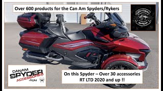 RT series Can Am Spyder 2020 and up  Over 30 accessories on this one Spyder  The Spyder Shop [upl. by Ahtelat]