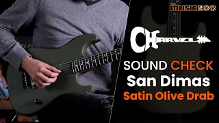 Sound Check Demo Video Charvel Custom Shop San Dimas Satin Olive Drab [upl. by Call991]