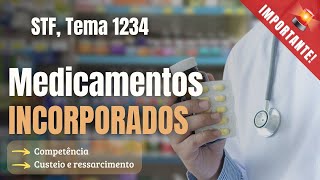 Competência e custeio de medicamentos INCORPORADOS Tema 1234 STF [upl. by Naej]