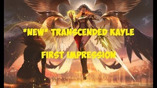 NEW UNMASKED TRANSCENDED KAYLE SKIN  first impression  kayle 1v9 [upl. by Ntsyrk541]