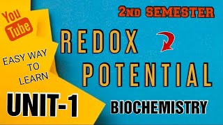 Redox potential in biochemistry unit 1 [upl. by Penney]