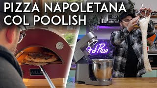 ricetta PIZZA NAPOLETANA CON POOLISH IN PLANETARIA con alfa portable [upl. by Aros]