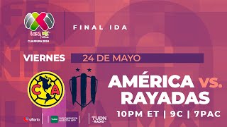 AMÉRICA VS RAYADAS  EN VIVO 🔴FINALIDA LIGA MX FEMENIL CLAUSURA 2024 [upl. by Ognimod873]