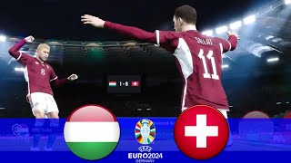 Hungary vs Switzerland Highlights  UEFA EURO 2024  eFootball PES 2021 [upl. by Ellicul]