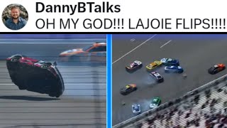 Lajoie FLIPS amp BIG Crash  NASCAR Creators React To Michigan 2024 [upl. by Niraa]