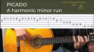 PICADO FLAMENCO GUITAR LESSON [upl. by Lulu]