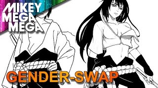 How To GENDER SWAP A CHARACTER IN ANIME MANGA with MIKEYMEGAMEGA [upl. by Akiehsal]