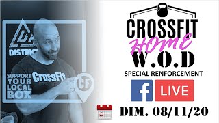 0811 Jambes  Dos  Bras sans matériel  CrossFit Home WOD Facebook LIVE [upl. by Jamille452]