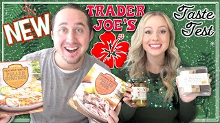 NEW TRADER JOES MEAT LOVERS TASTE TEST [upl. by Ahseuqal411]