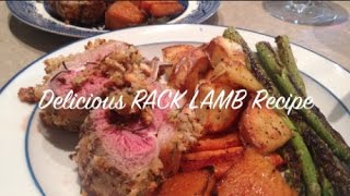 Rack Lamb Recipe and Vegetables Baked Delicious [upl. by Atig587]