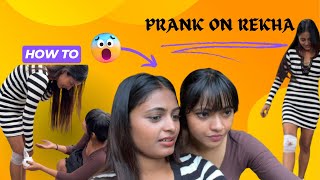 AB MAIN Prank NI KRUNGI ￼😭 REKHA PE PRANK KRNA PADAA BHARI 😫 [upl. by Selena468]