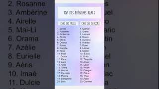 TOP 20 DES PRÉNOMS RARES 😱foryou pourtoi astrology [upl. by Demahum193]