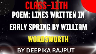 POEM LINES WRITTEN IN EARLY SPRING BY WILLIAM WORDSWORTH BY DEEPIKA RAJPUT [upl. by Adnik790]