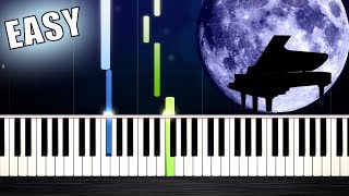 Debussy  Clair de Lune  EASY Piano Tutorial by PlutaX [upl. by Atinhoj]