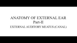 ANATOMY OF EXTERNAL EAR PARTII [upl. by Elleirad]