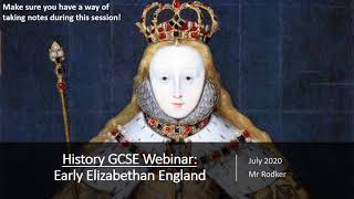 Edexcel GCSE History Early Elizabethan England [upl. by Hoxie130]