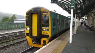 Arriva Trains Wales 158824 Departs Machynlleth  11082016 [upl. by Franciska865]