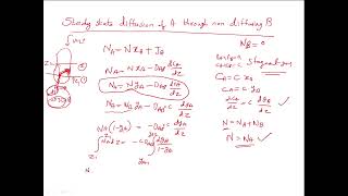 Steady state diffusion of A through non diffusing BMass transfer operationsKTUChemicalMalayalam [upl. by Harsho]