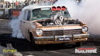 BLOWN EH WAGON quotIMATUREquot SMASHING TYRES AT SUMMERNATS 35 [upl. by Napoleon]