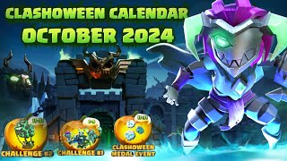 October 2024 Season Calendar Explained  clashoween   October New Event [upl. by Ko]